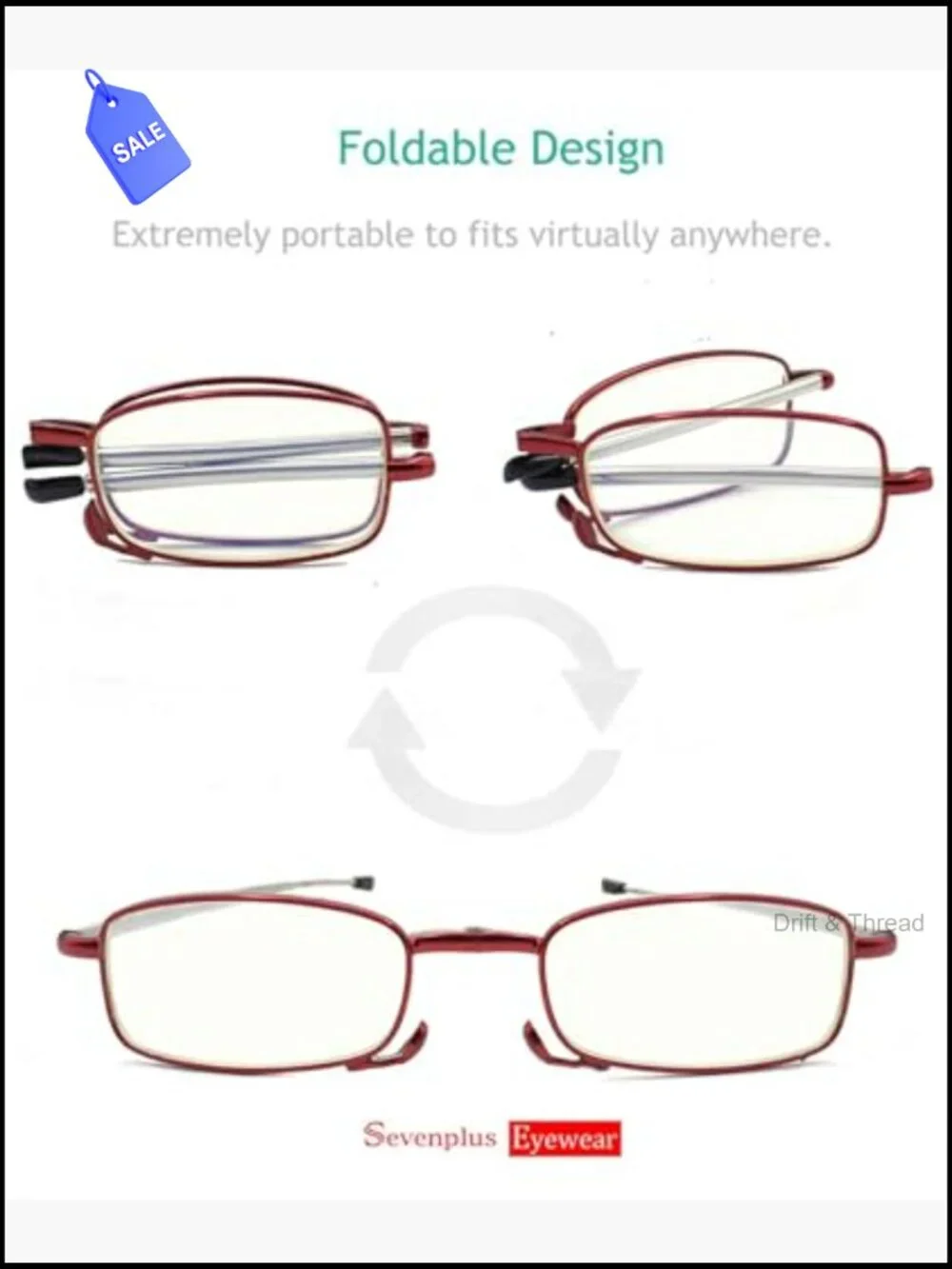 Blue Light Blocking Reading Glasses - Spring Hinge Foldable Computer Readers